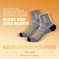Thumbnail for Merino Wool Compression Hiking & Running Outdoor Socks – Thick Cushioned, Moisture-Wicking & Breathable Ankle Support Socks