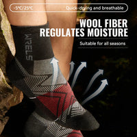 Thumbnail for Merino Wool Compression Hiking & Running Outdoor Socks – Thick Cushioned, Moisture-Wicking & Breathable Ankle Support Socks