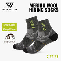 Thumbnail for Merino Wool Compression Hiking & Running Outdoor Socks – Thick Cushioned, Moisture-Wicking & Breathable Ankle Support Socks