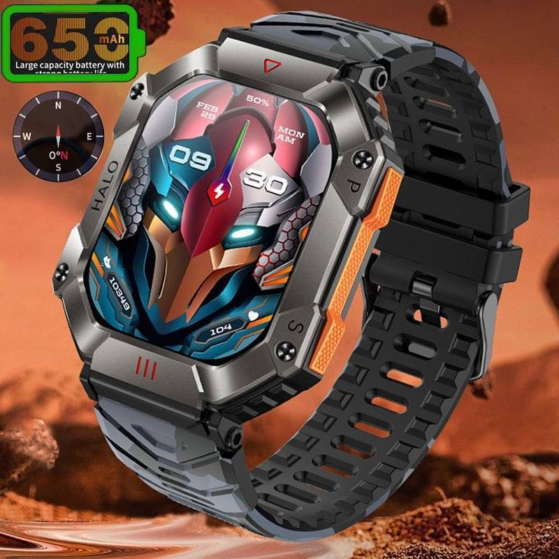 620mAh large battery durable military smart watch7