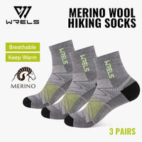 Thumbnail for Merino Wool Compression Hiking & Running Outdoor Socks – Thick Cushioned, Moisture-Wicking & Breathable Ankle Support Socks