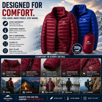Thumbnail for Ultra Dry 800FP Duck's Down Jacket for Outdoor Camping and Hiking - Lightweight Outdoor Coat