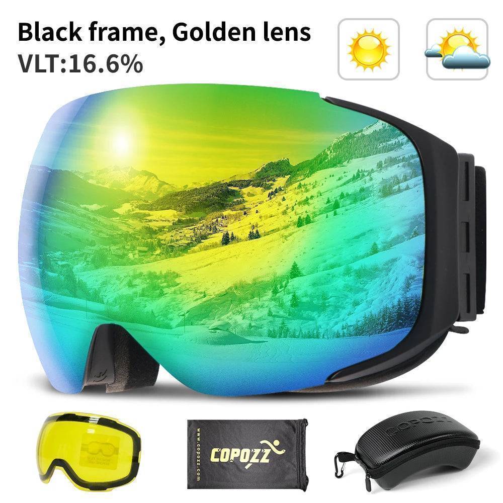 copozz ski goggles COPOZZ Magnetic Ski Goggles Quick-Change Lens