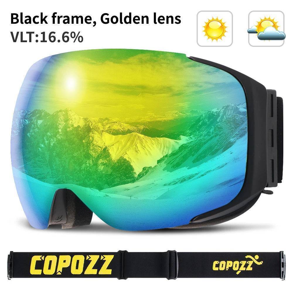 snowboarding goggles magnetic COPOZZ Magnetic Ski Goggles Quick-Change Lens