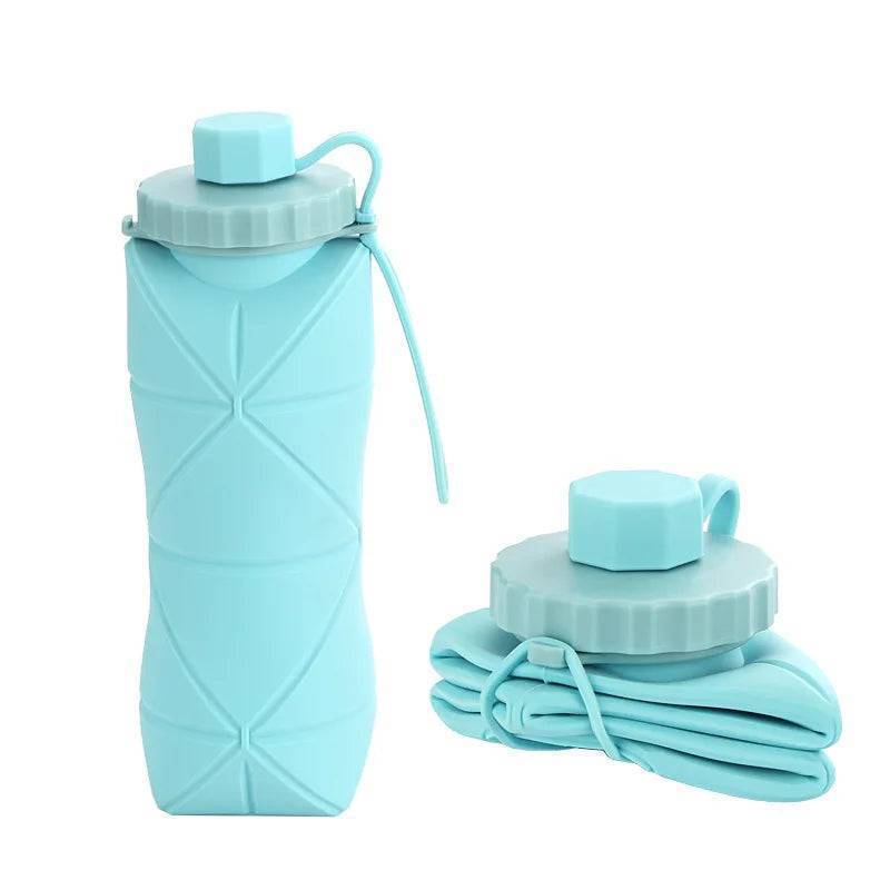 600ml Collapsible Silicone Water Bottle – Portable, Leakproof & Eco-Friendly for Travel, Hiking, Gym, and Everyday Use