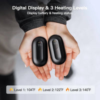 Thumbnail for 🔥 2-in-1 Rechargeable Magnetic Hand Warmers with Digital Display – Portable Pocket Heater, Fast Heating & Long-Lasting Warmth (2 Pack)