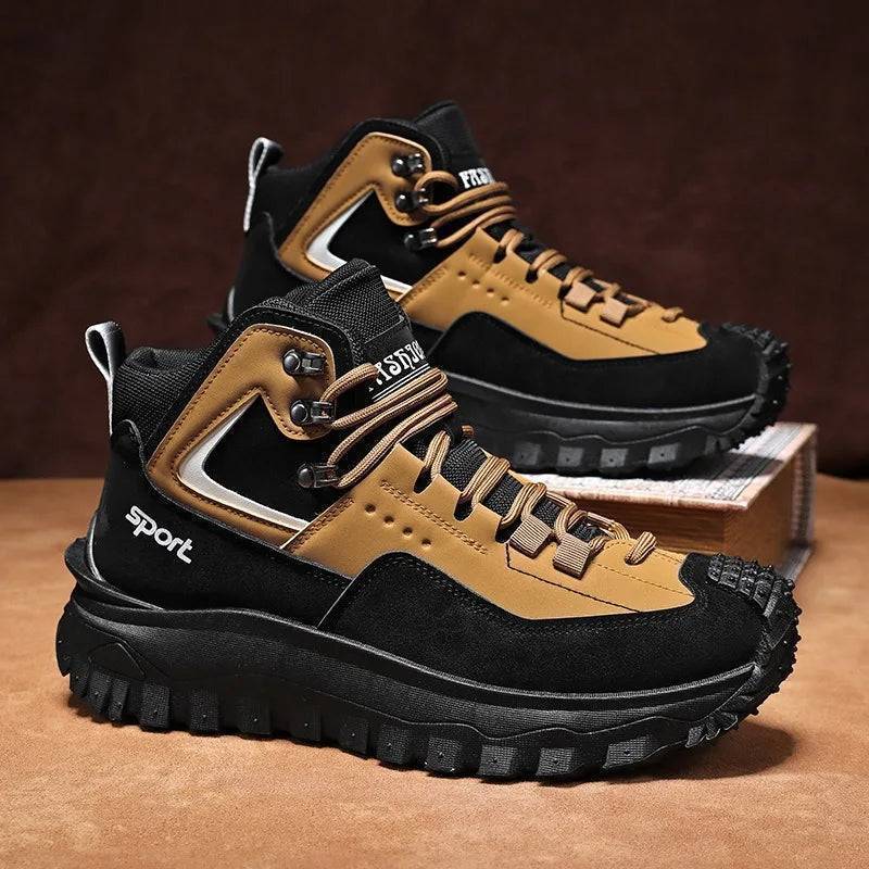 Men’s Waterproof Hiking & Safety Sneakers – Non-Slip, Anti-Puncture, High-Top Outdoor Boots