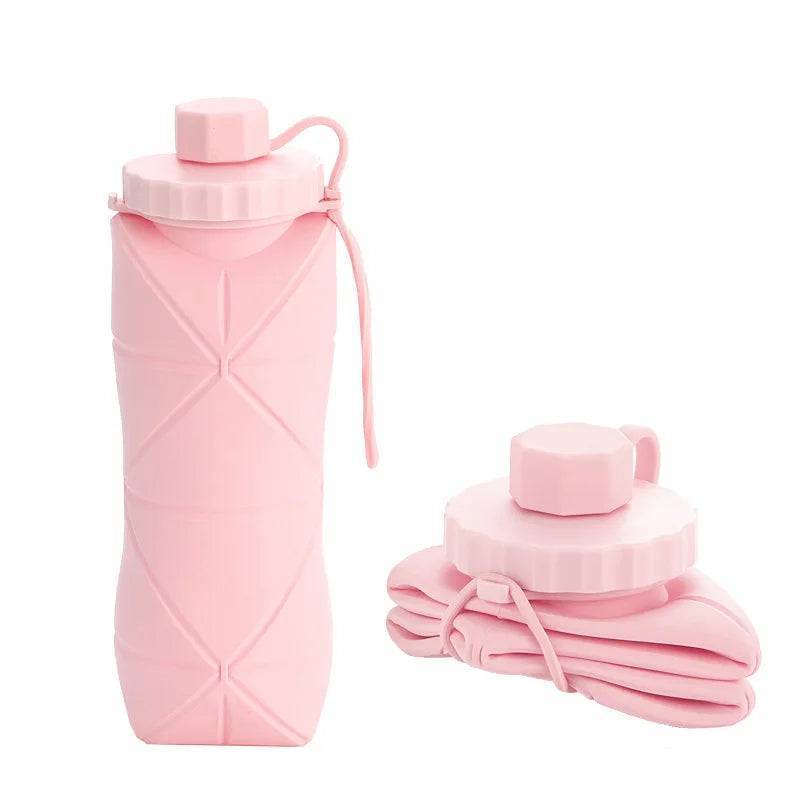600ml Collapsible Silicone Water Bottle – Portable, Leakproof & Eco-Friendly for Travel, Hiking, Gym, and Everyday Use