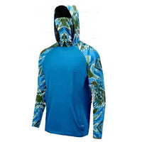 Thumbnail for Men's UV-Protective Hooded Fishing Shirt – Breathable, Quick-Dry Outdoor Performance Hoodie with Built-In Mask