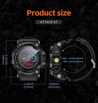 Thumbnail for LOKMAT Fitness Tracker Smart Watch for Men – Heart Rate, Blood Pressure & Sleep Monitor | Waterproof Sports Smartwatch for Android & iOS