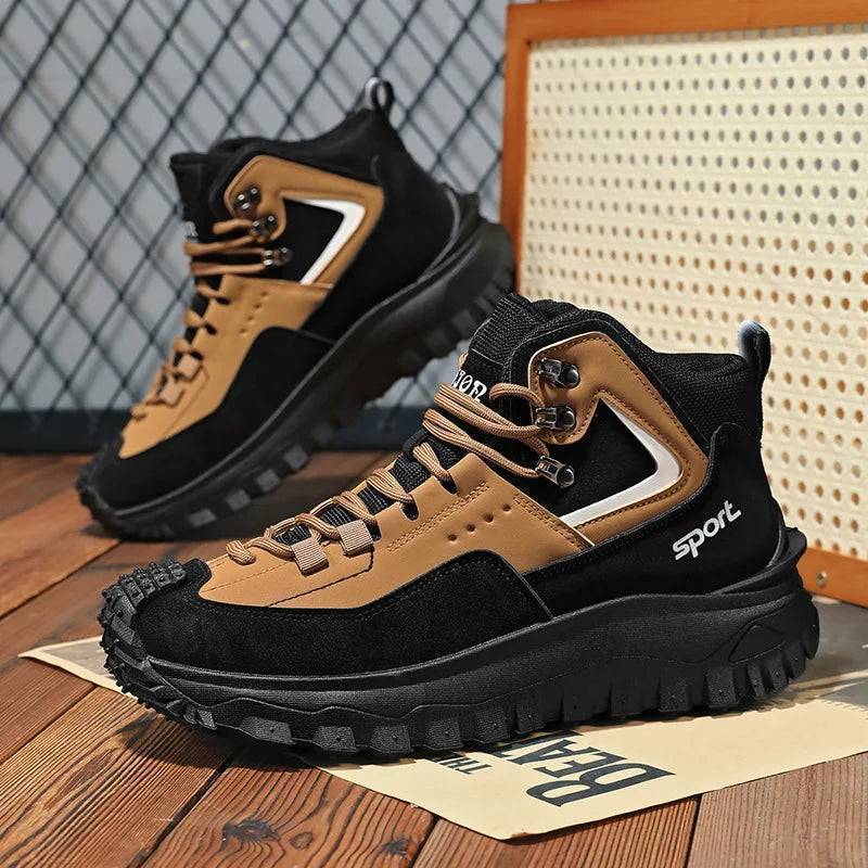 Men’s Waterproof Hiking & Safety Sneakers – Non-Slip, Anti-Puncture, High-Top Outdoor Boots