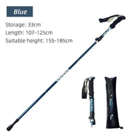 Thumbnail for 5-Section Foldable Trekking Pole – Lightweight Telescopic Hiking & Walking Stick with Carbon Steel Shaft and Foam Grip