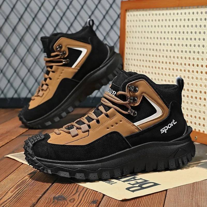 Men’s Waterproof Hiking & Safety Sneakers – Non-Slip, Anti-Puncture, High-Top Outdoor Boots
