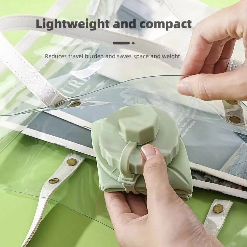 600ml Collapsible Silicone Water Bottle – Portable, Leakproof & Eco-Friendly for Travel, Hiking, Gym, and Everyday Use