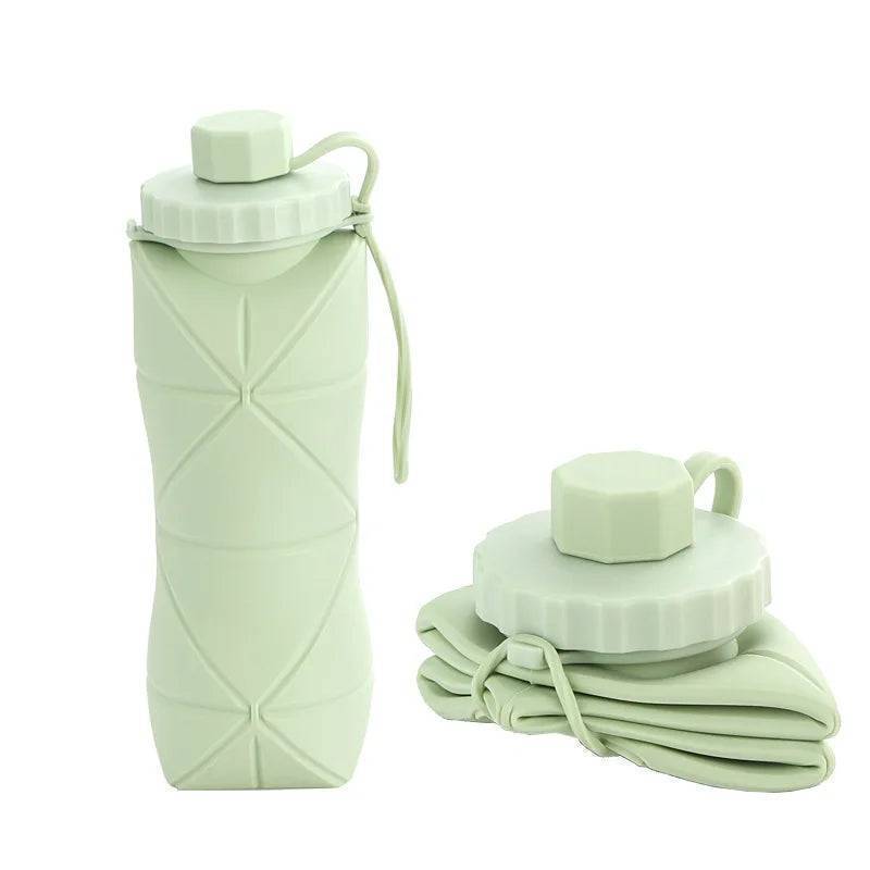 600ml Collapsible Silicone Water Bottle – Portable, Leakproof & Eco-Friendly for Travel, Hiking, Gym, and Everyday Use