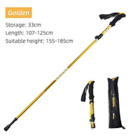 Thumbnail for 5-Section Foldable Trekking Pole – Lightweight Telescopic Hiking & Walking Stick with Carbon Steel Shaft and Foam Grip