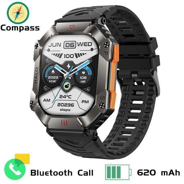 620mAh large battery durable military smart watch1