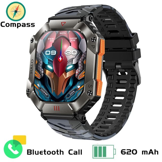 Aliexpress Black camouflage 620mAh Large Battery Durable Military Smart Watch