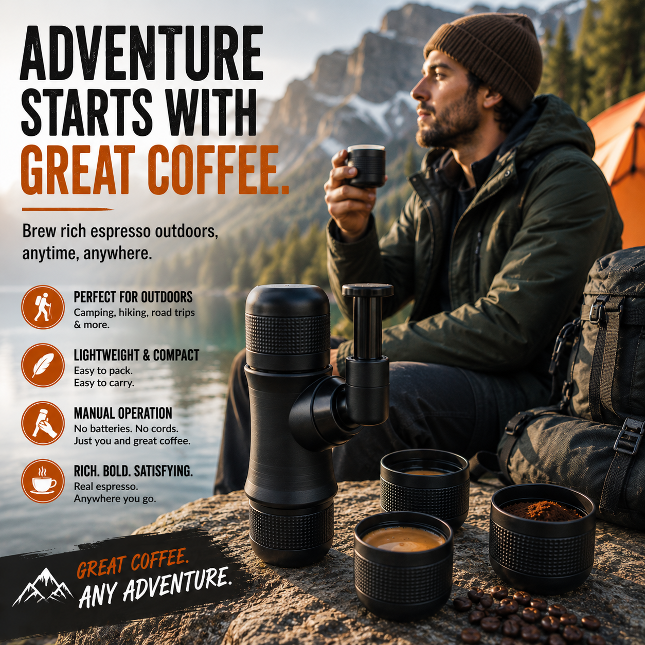 JavaJet Portable Manual Espresso Maker: Enjoy Perfect Espresso Anywhere!