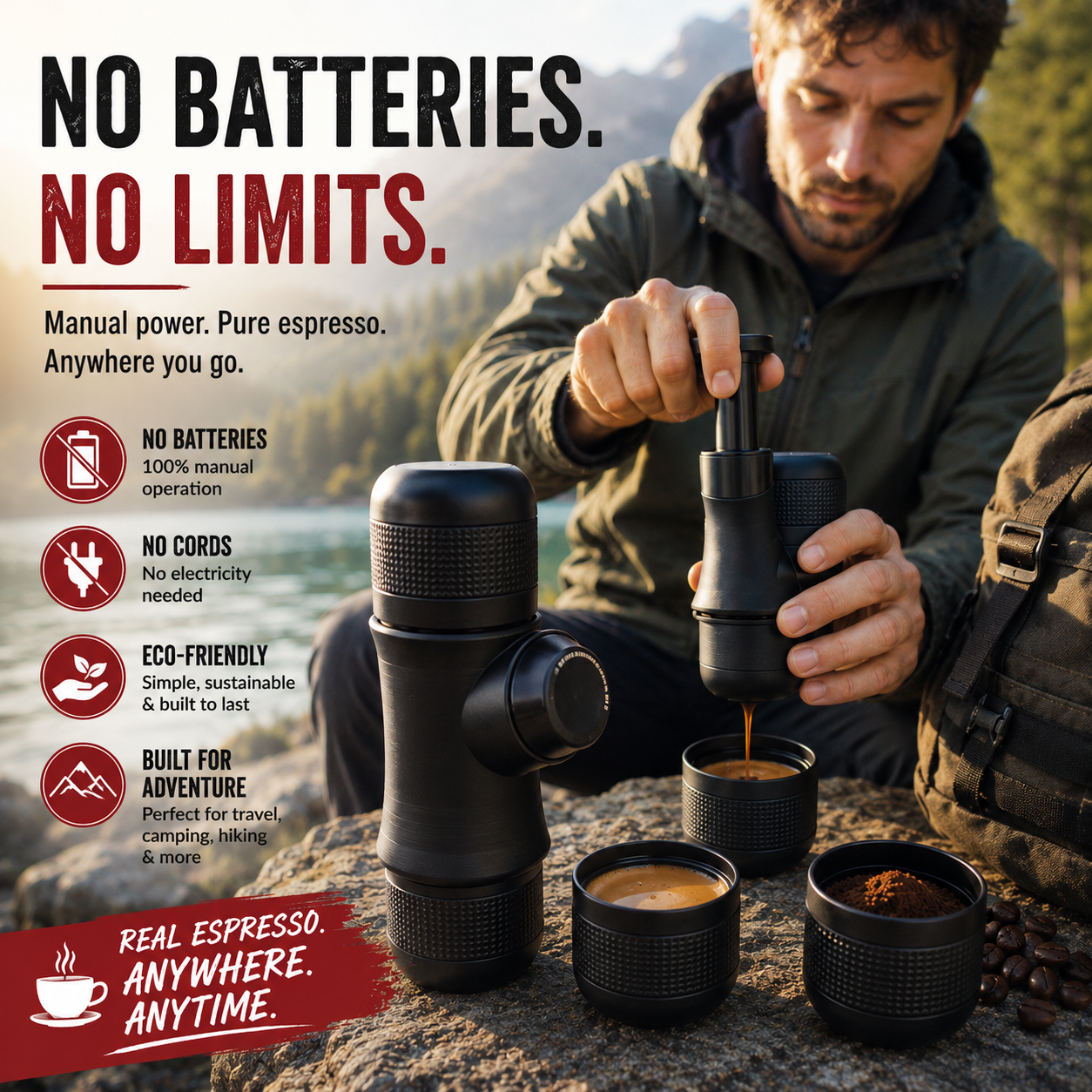 JavaJet Portable Manual Espresso Maker: Enjoy Perfect Espresso Anywhere!