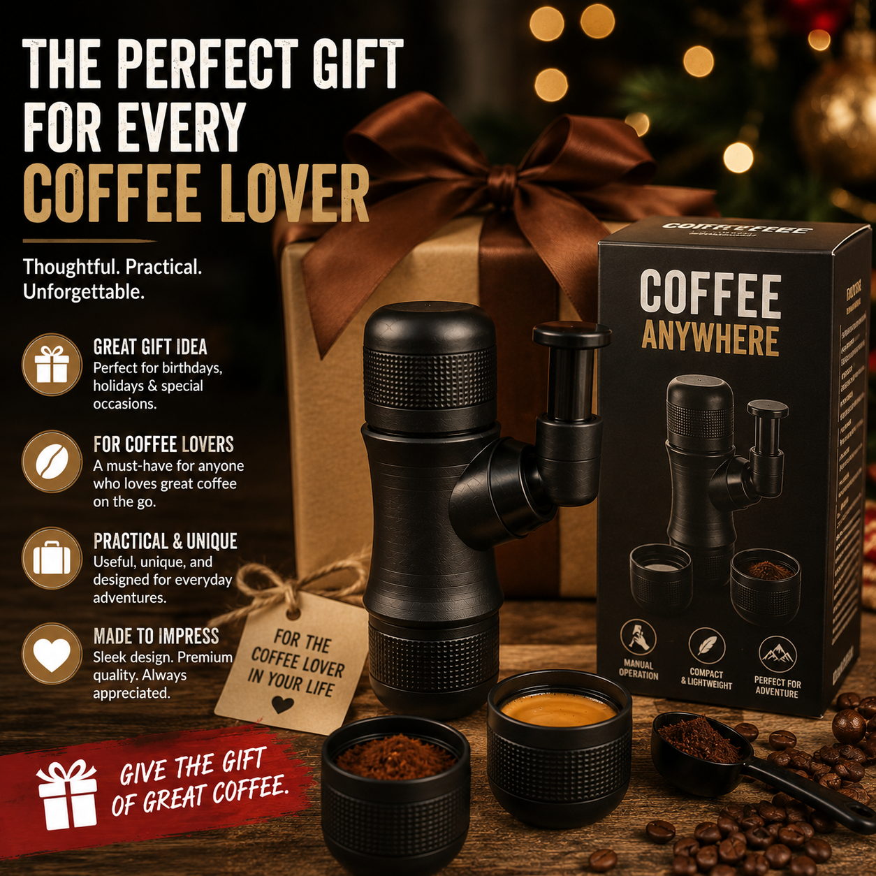 JavaJet Portable Manual Espresso Maker: Enjoy Perfect Espresso Anywhere!