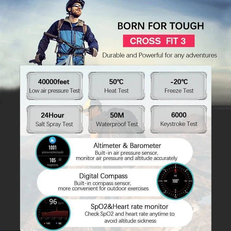 Survival Gears Depot Consumer Electronics Default SKU NORTH EDGE GPS Altimeter Barometer Compass Smart Watch