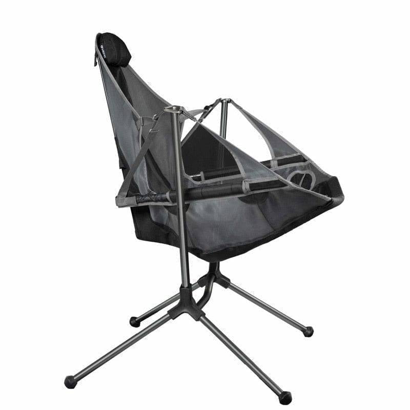 Survival Gears Depot Furniture Dark Grey||14 Experience Unparalleled Comfort in the Outdoors: Premium Recliner Rocking Chair for Garden, Fishing, and Camping