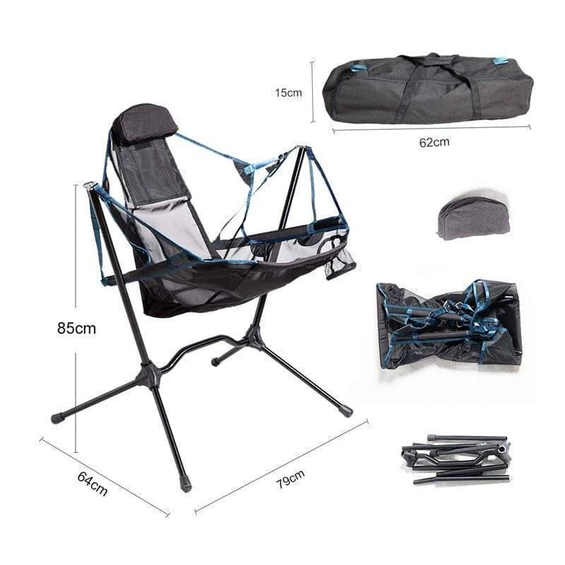 Survival Gears Depot Furniture Experience Unparalleled Comfort in the Outdoors: Premium Recliner Rocking Chair for Garden, Fishing, and Camping