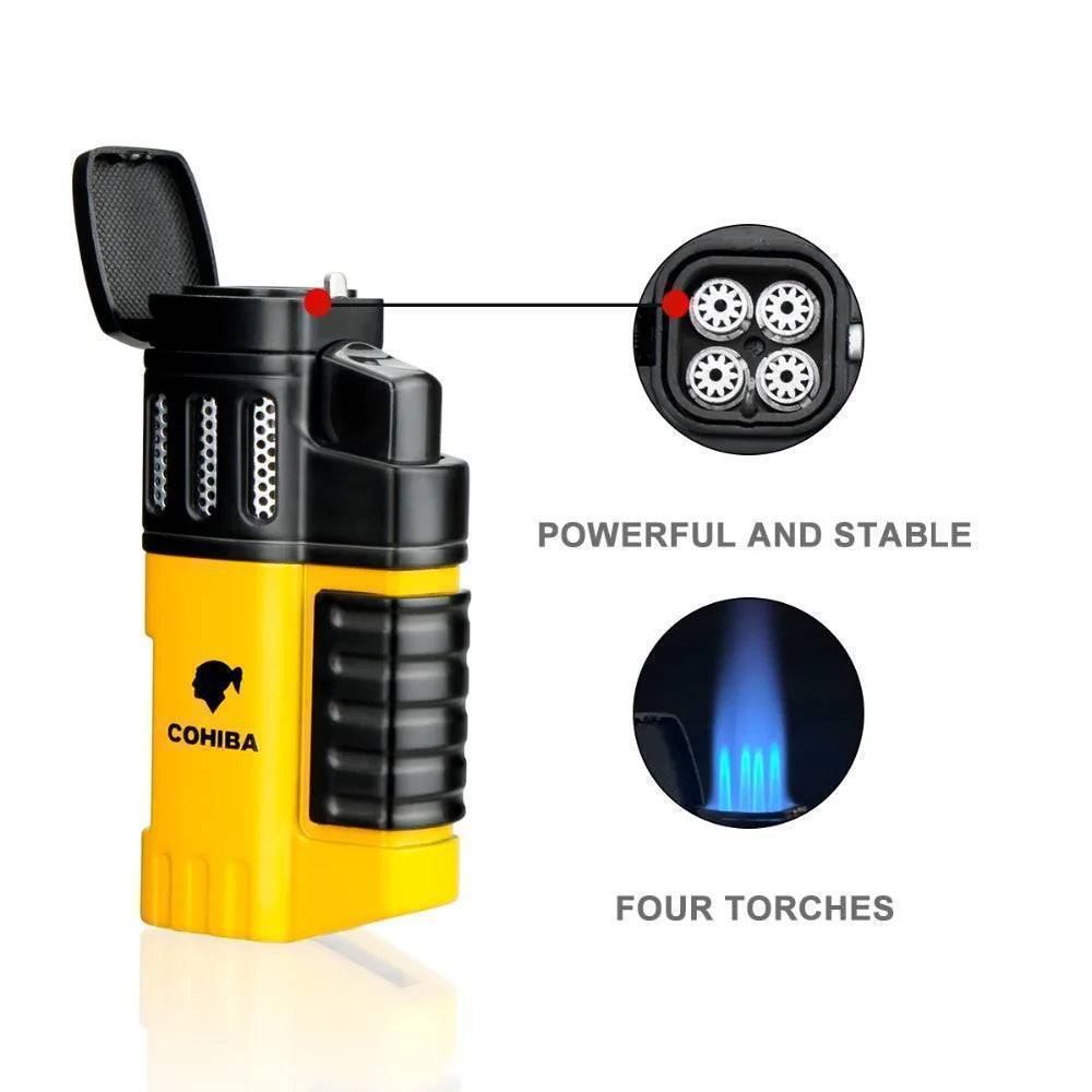 Portable Torch Jet Lighter with 4 Jet Flame