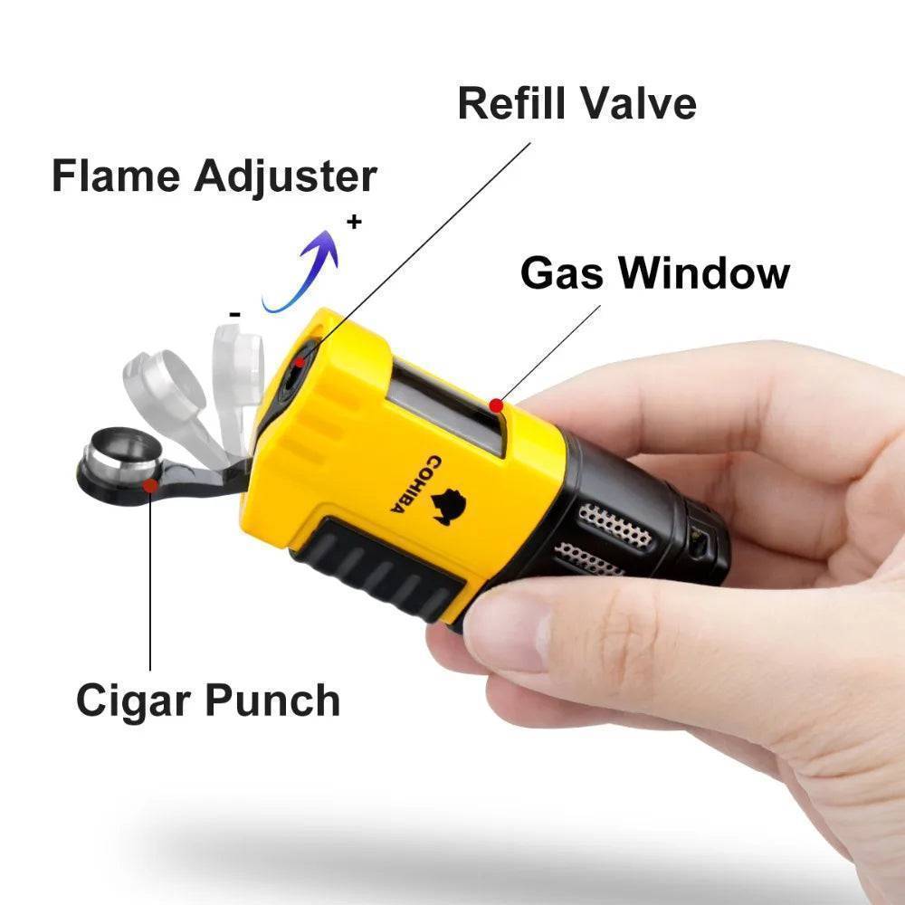 Portable Torch Jet Lighter with 4 Jet Flame
