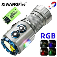 Thumbnail for Survival Gears Depot Lights & Lighting blue 1PC USB Rechargeable LED Flashlight With Magnet for Hiking Camping