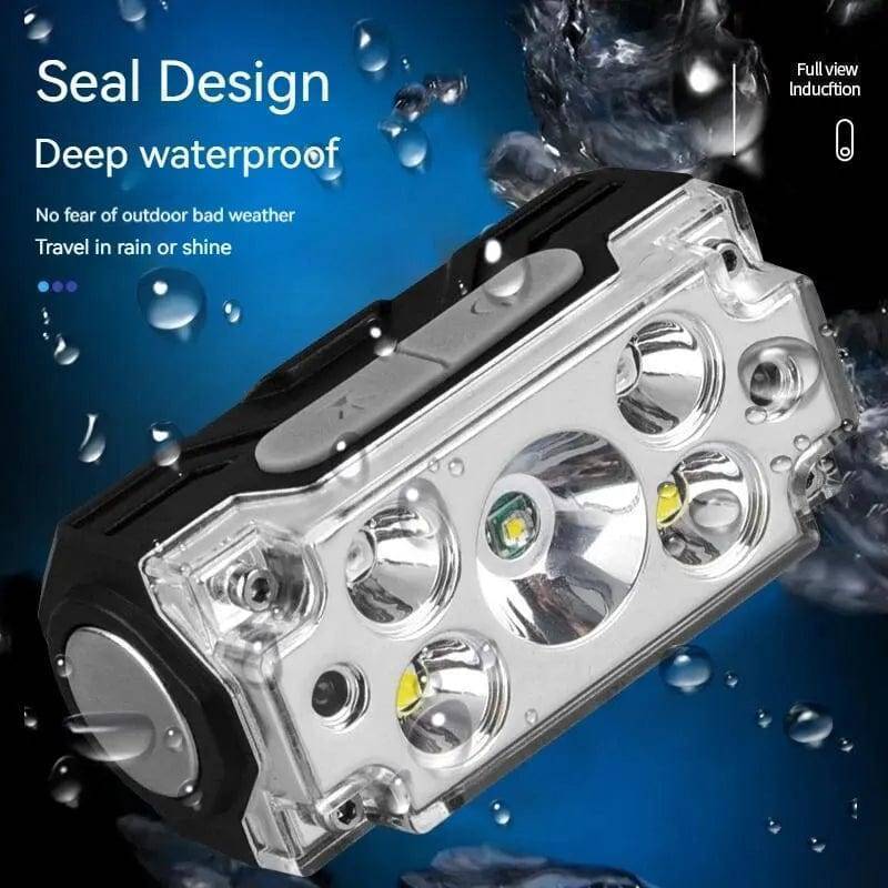 Survival Gears Depot Lights & Lighting Sensor Headlamp / T132 Mini 5LED USB Rechargeable Headlamp with Motion Sensor