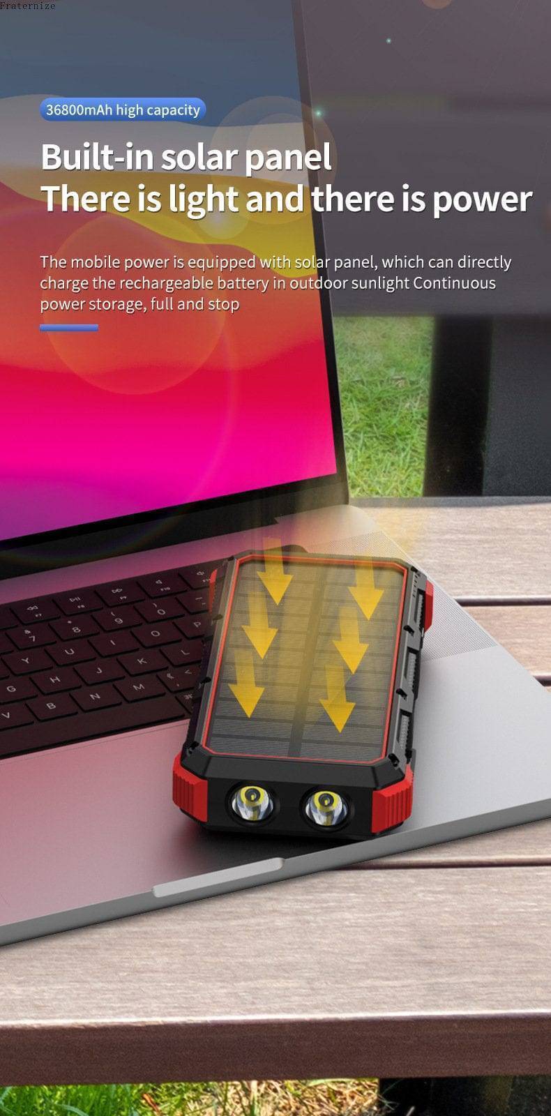 Efficient and Reliable 36800mAh Portable Wireless Quick Charger - Never Run Out of Power Again8