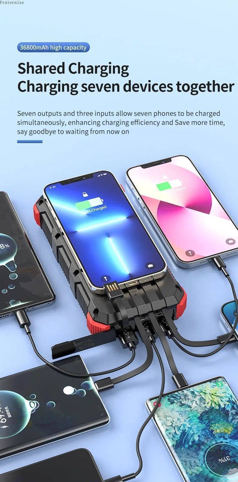 Efficient and Reliable 36800mAh Portable Wireless Quick Charger - Never Run Out of Power Again9