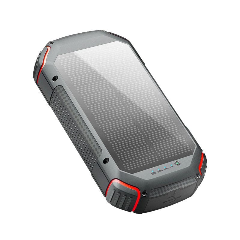 Survival Gears Depot Phones & Telecommunications red||14 / 10000mAh||200001063 20000mAh Solar Power Bank with Fast Charging, Waterproof Design, and Red Warning Light for Emergency Situations