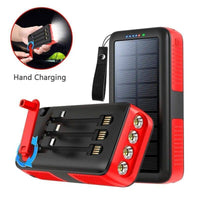 Thumbnail for Survival Gears Depot Phones & Telecommunications Red||14 61200mAh Hand Crank Solar Power Bank: Never Run Out of Power Again
