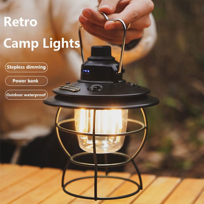 Survival Gears Depot Retro Portable Camping 3 Modes Rechargeable Light