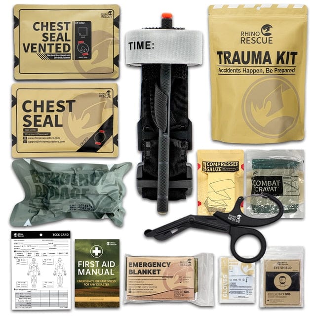 RHINO RESCUE Rhino Rescue Store Safety & Survival 10pcs Tactical Kit Camping Survival | Tactical Outdoor Survival Kit - Tactical Kit Survival
