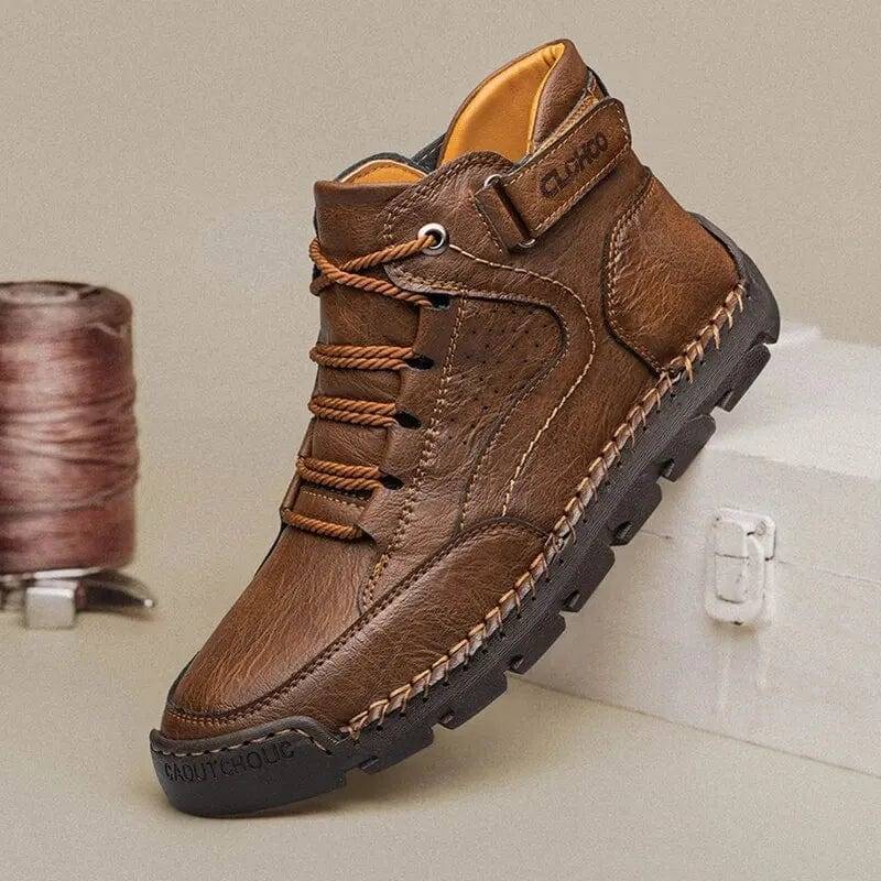 Survival Gears Depot Shoes PU Leather Hiking Shoes with Soft Sole