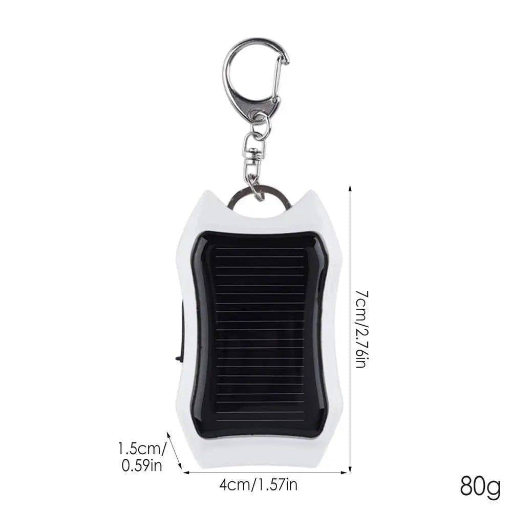 Solar Led With Keychain Solar Powered Mini Keychain With LED Flashlight & 1500mAh Solar Power ...