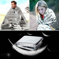 Thumbnail for 10pcs 210x130cm silver emergency outdoor survival blankets5