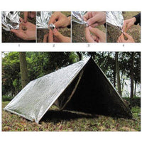 Thumbnail for 10pcs 210x130cm silver emergency outdoor survival blankets4