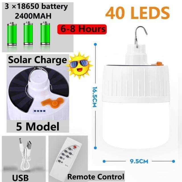 Wiio 40 Leds Solar Power Portable Emergency Solar Light