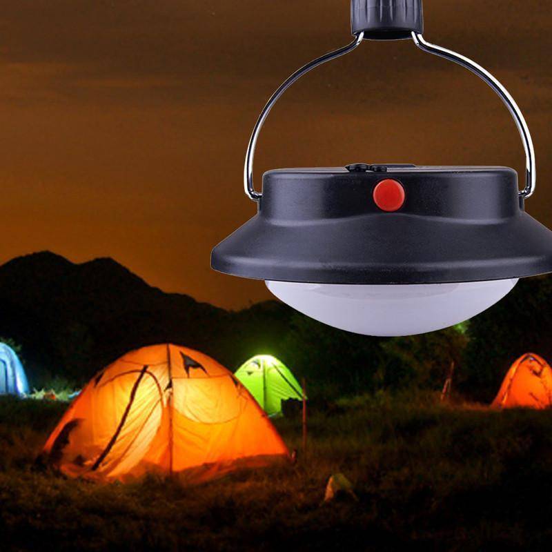 LED outdoor camping lantern light with lampshade circle in battery or rechargeable mode3
