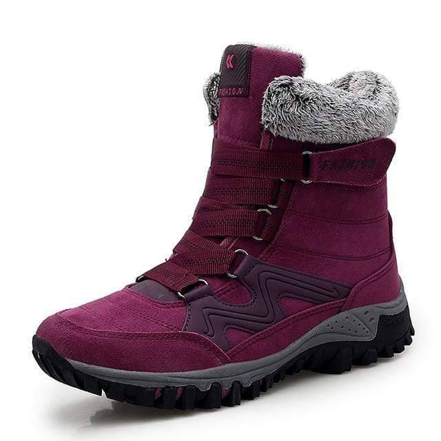 Survival Gears Depot Ankle Boots Red / 34 Suede Leather Outdoor Snow Boots