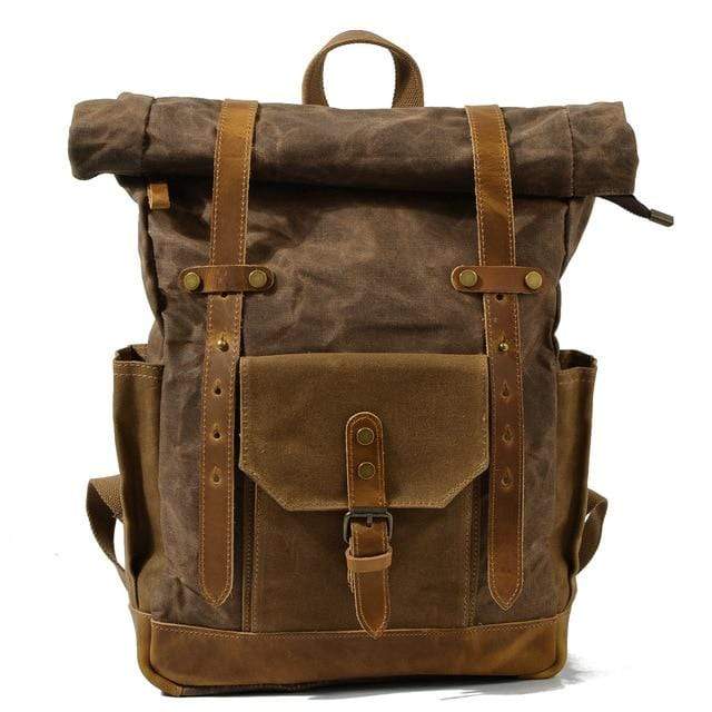 Survival Gears Depot Backpacks 9108 Coffee Luxury Vintage Canvas Backpacks for Men