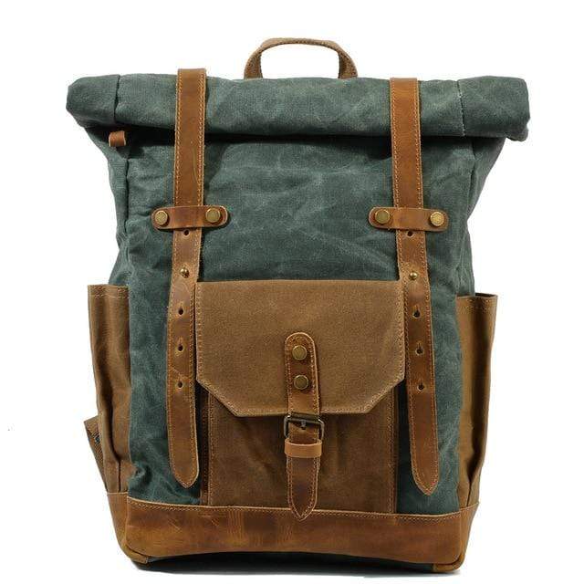 Survival Gears Depot Backpacks 9108 Lake Green Luxury Vintage Canvas Backpacks for Men
