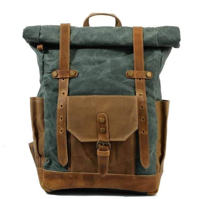 Survival Gears Depot Backpacks 9108 Lake Green Luxury Vintage Canvas Backpacks for Men