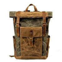 Thumbnail for Survival Gears Depot Backpacks 9120 Army Green Luxury Vintage Canvas Backpacks for Men