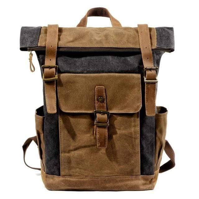Survival Gears Depot Backpacks 9120 Dark Gray Luxury Vintage Canvas Backpacks for Men